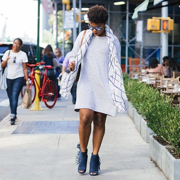 Aritzia Wilfred Free Cober Spacedye Blue Dress - M - Picture 9 of 10